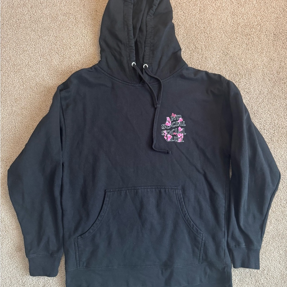 Anti Social Social Club Black Hoodie with White Logo